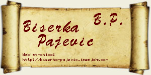 Biserka Pajević vizit kartica